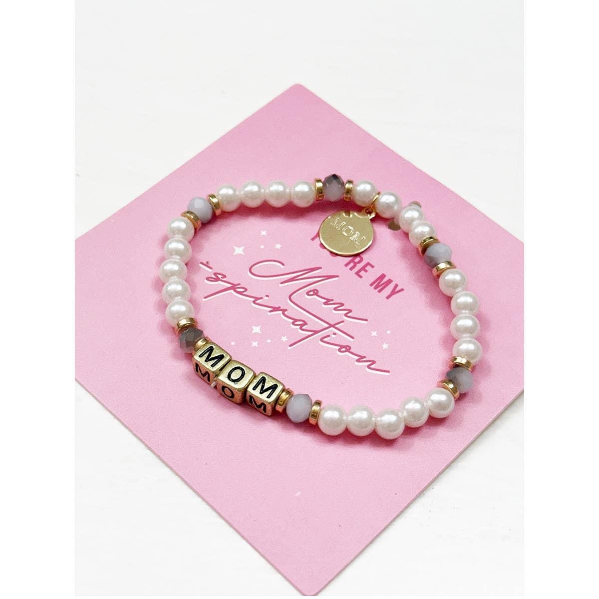Square Bead Mom Bracelet
