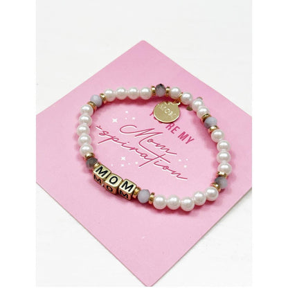 Square Bead Mom Bracelet