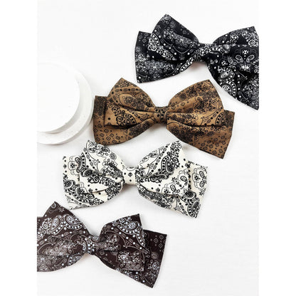 Paisley Bandana Pattern Bow Hair Clip: MIX COLOR / ONE(12)
