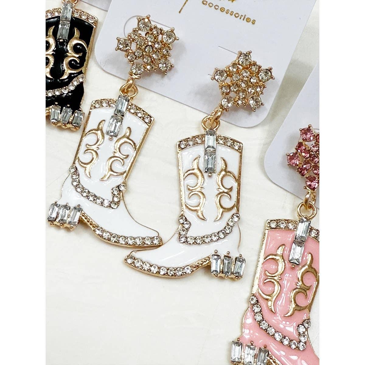 Western Cowgirl Boots Earring