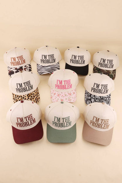 I'm The Problem Two Tone Snapback Hat: PAISLEY BLACK / 1(ONE SIZE)