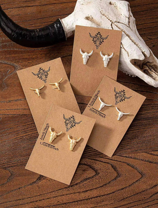 Bull Stud Earrings