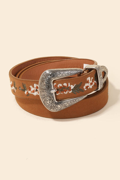 Prairie Bloom Buckle Belt