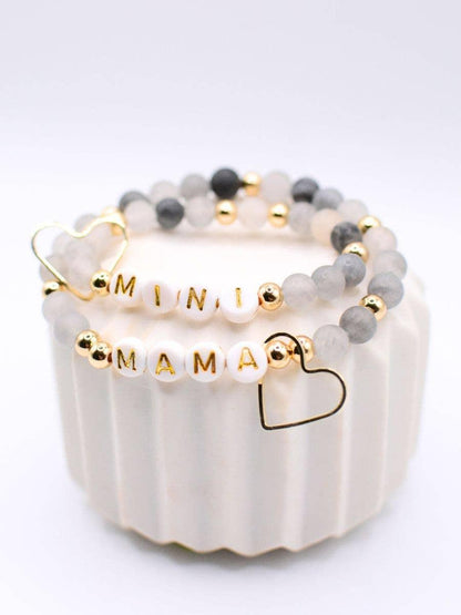 Mama & Mini Bracelet Set - Black