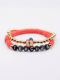 Red Teacher Bracelet Set
