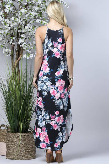 Midnight Wildflower Maxi Dress