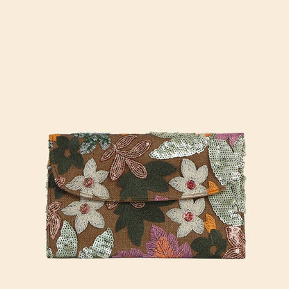 Floral Sequin Clutch