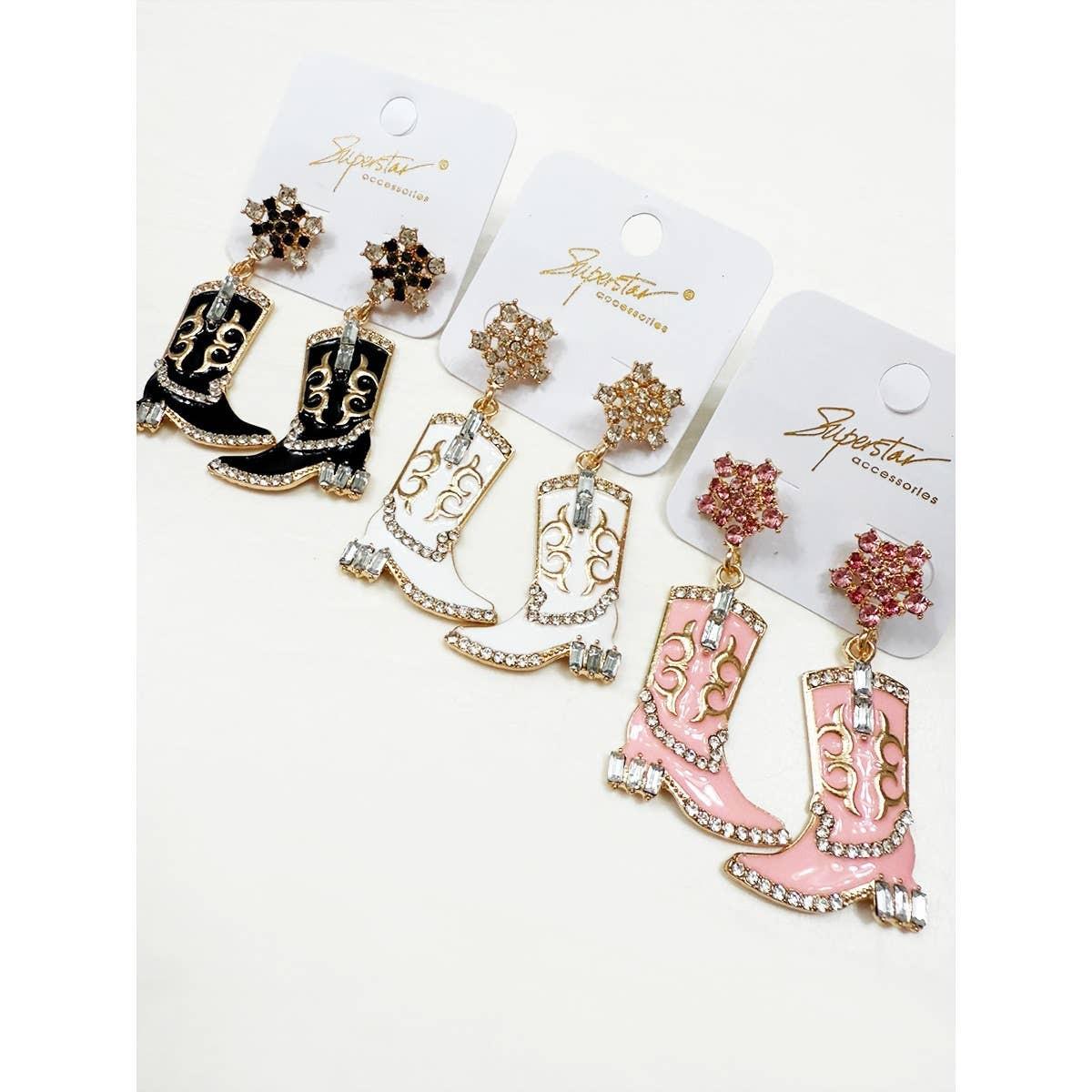 Western Cowgirl Boots Earring