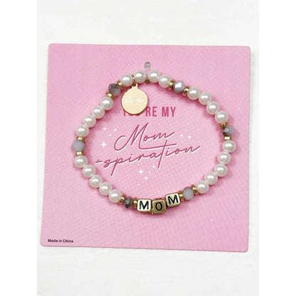 Square Bead Mom Bracelet