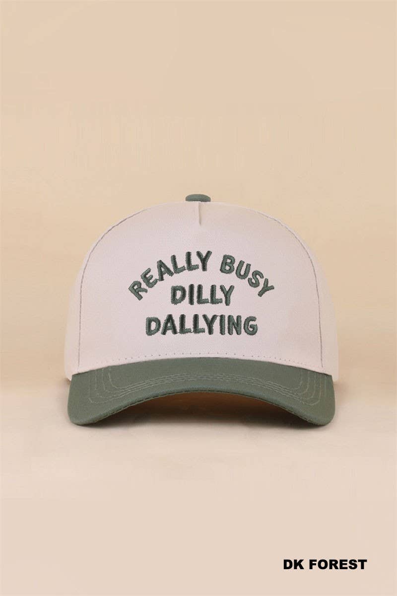 Really Busy Dilly Dallying Two Tone Snapback Hat: FLORAL / 1(ONE SIZE)