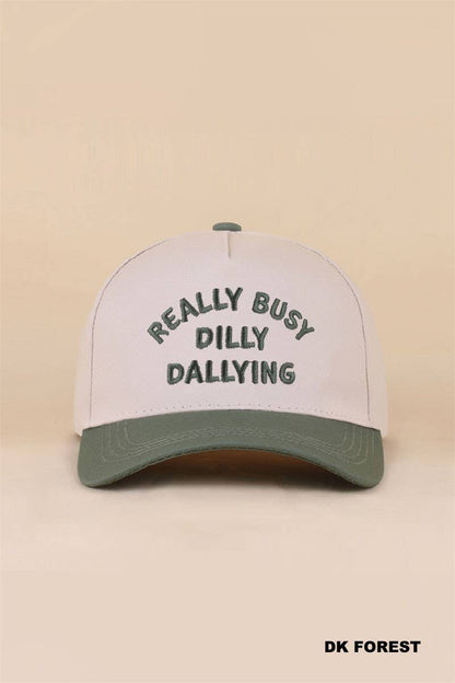 Really Busy Dilly Dallying Two Tone Snapback Hat: FLORAL / 1(ONE SIZE)