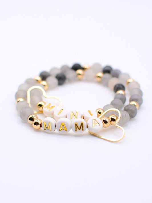 Mama & Mini Bracelet Set - Black