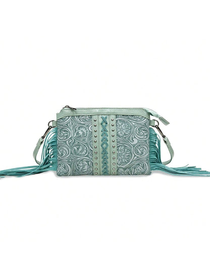 Dolly Fringe Crossbody - Teal
