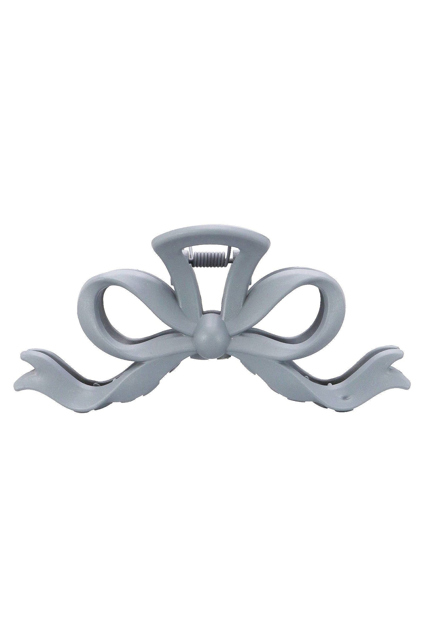 Matte Ribbon Bow Hollow Out Hair Claw: ASSORTED / ONE SIZE