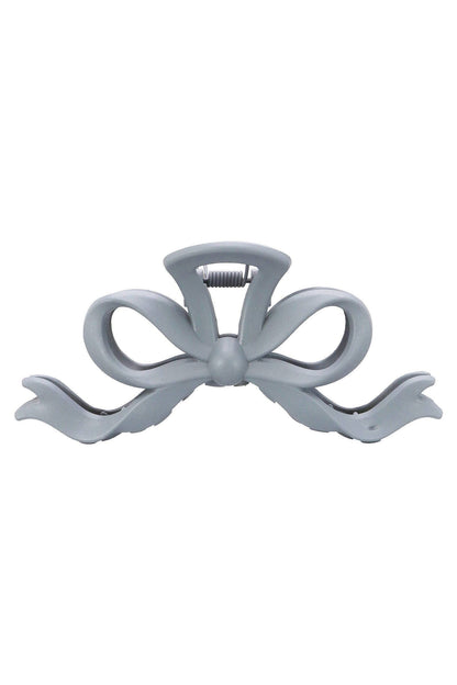 Matte Ribbon Bow Hollow Out Hair Claw: ASSORTED / ONE SIZE