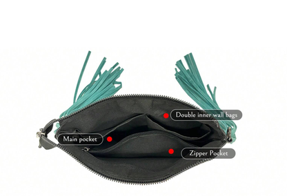 Dolly Fringe Crossbody - Teal