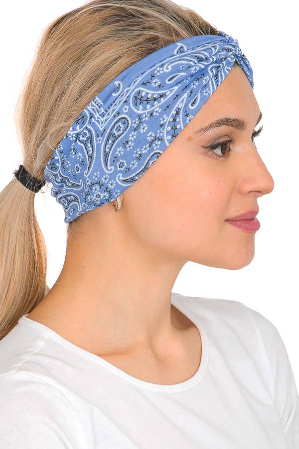 Classic Turban Twist Paisley Bandana Headbands