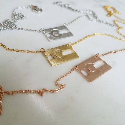 Colorado Flag Necklace: Rose Gold