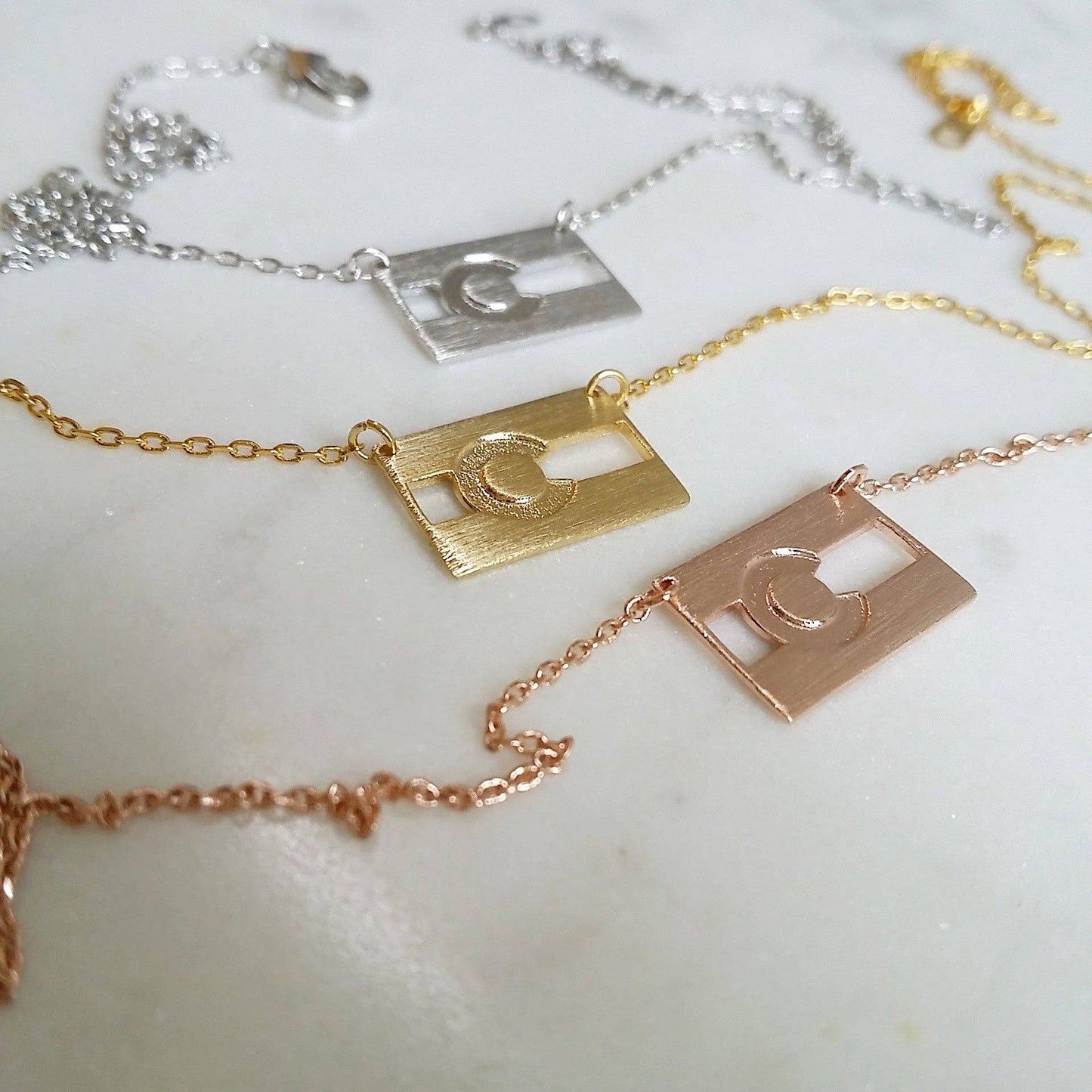 Colorado Flag Necklace: Gold