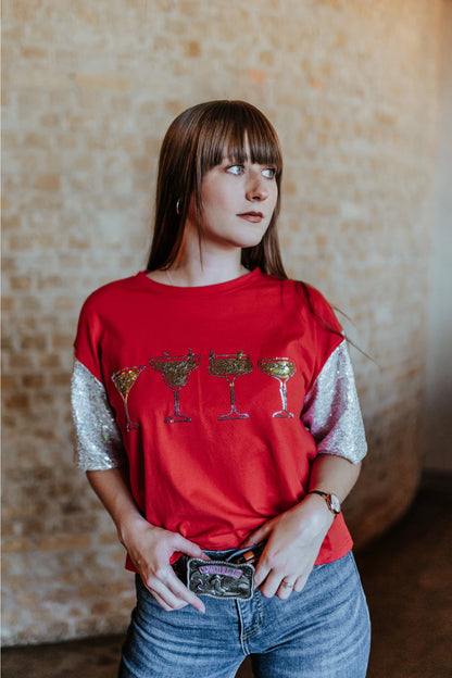 Cocktail Time Crop Tee