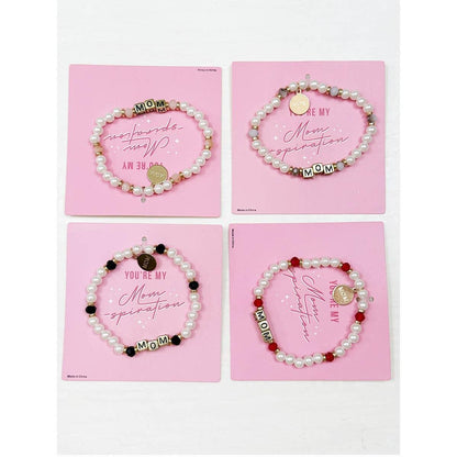 Square Bead Mom Bracelet