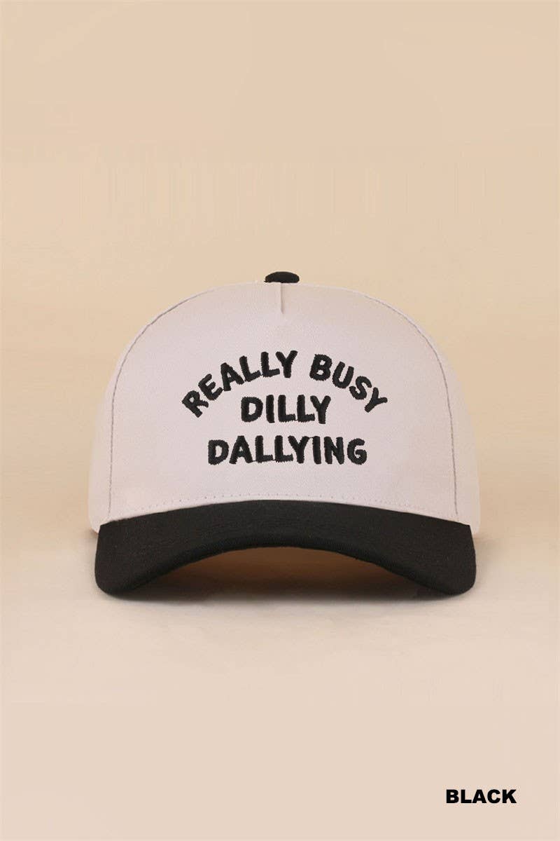 Really Busy Dilly Dallying Two Tone Snapback Hat: FLORAL / 1(ONE SIZE)