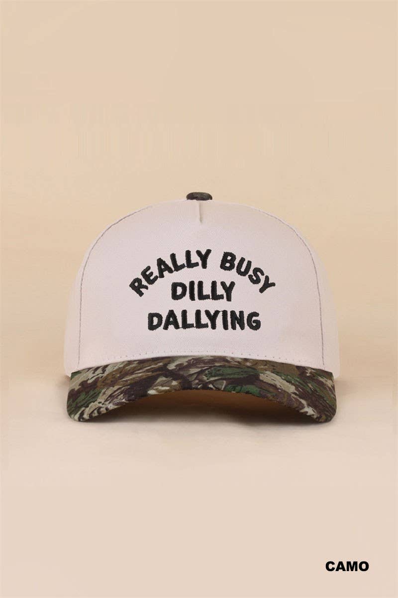 Really Busy Dilly Dallying Two Tone Snapback Hat: FLORAL / 1(ONE SIZE)