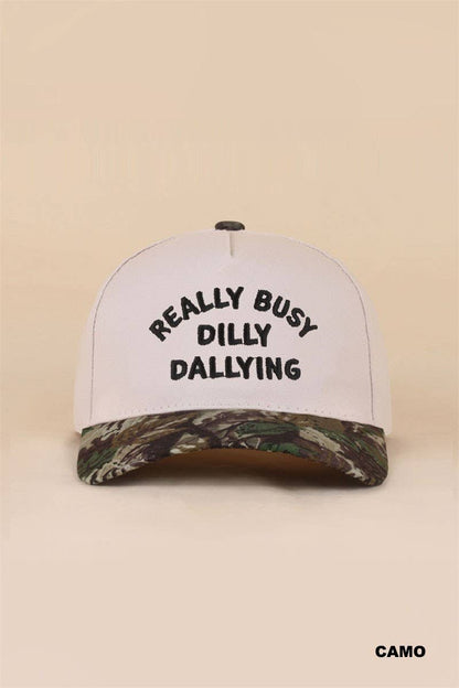 Really Busy Dilly Dallying Two Tone Snapback Hat: FLORAL / 1(ONE SIZE)
