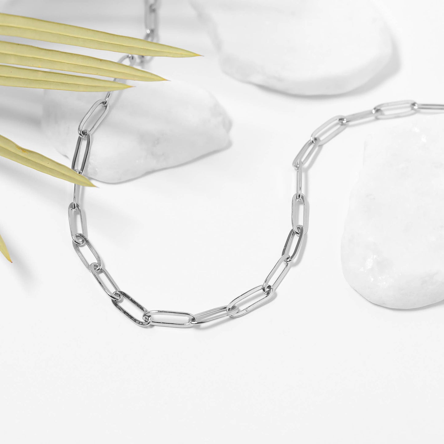 Horizon Paperclip Necklace - Silver