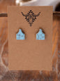 Cow Tag - Turquoise Stud Earrings: Turquoise
